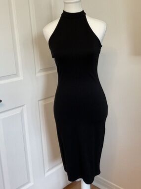 🤩 Rolla Coster Dress Black Halter Cocktail - size S